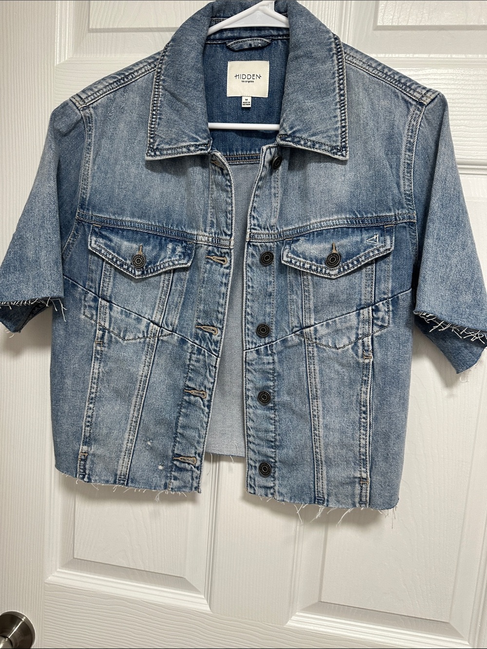 Hidden Jeans Light Blue Cropped Denim Jacket